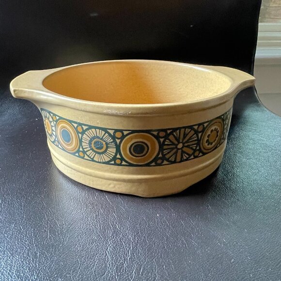 Vintage 70s Kiln Craft Staffordshire Ironstone Bacchus Casserole Dish - Picture 1 of 10